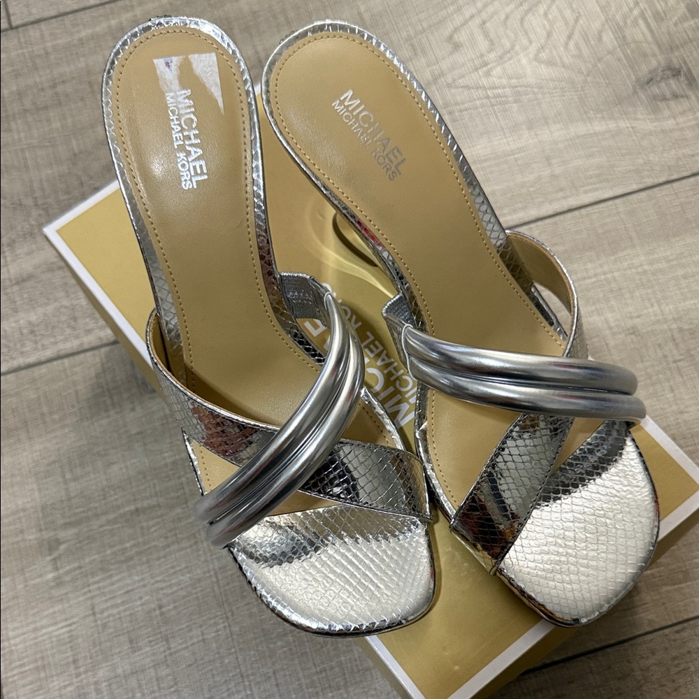 Michael Kors Metallic Silver Heels